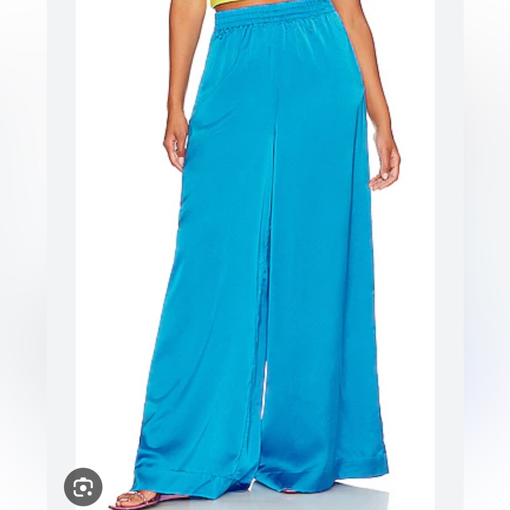 Show Me Your MuMu Blue Satin Sill Pants
